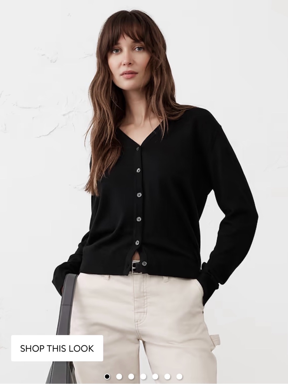 Banana Republic Factory Forever V-Neck Cardigan Black NWT Small